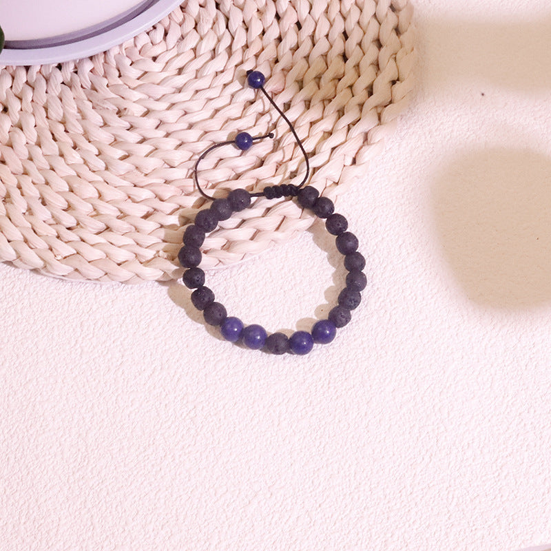 Wholesale Volcanic Stone Bracelet Tiger Eye Obsidian Beaded Handwoven Bracelet ACC-BT-Ruyue001