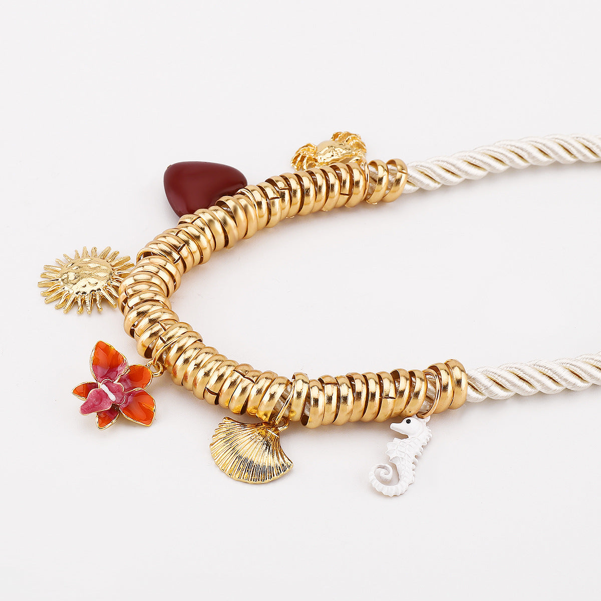 Wholesale Love Flower Shell Seahorse Pendant Necklace