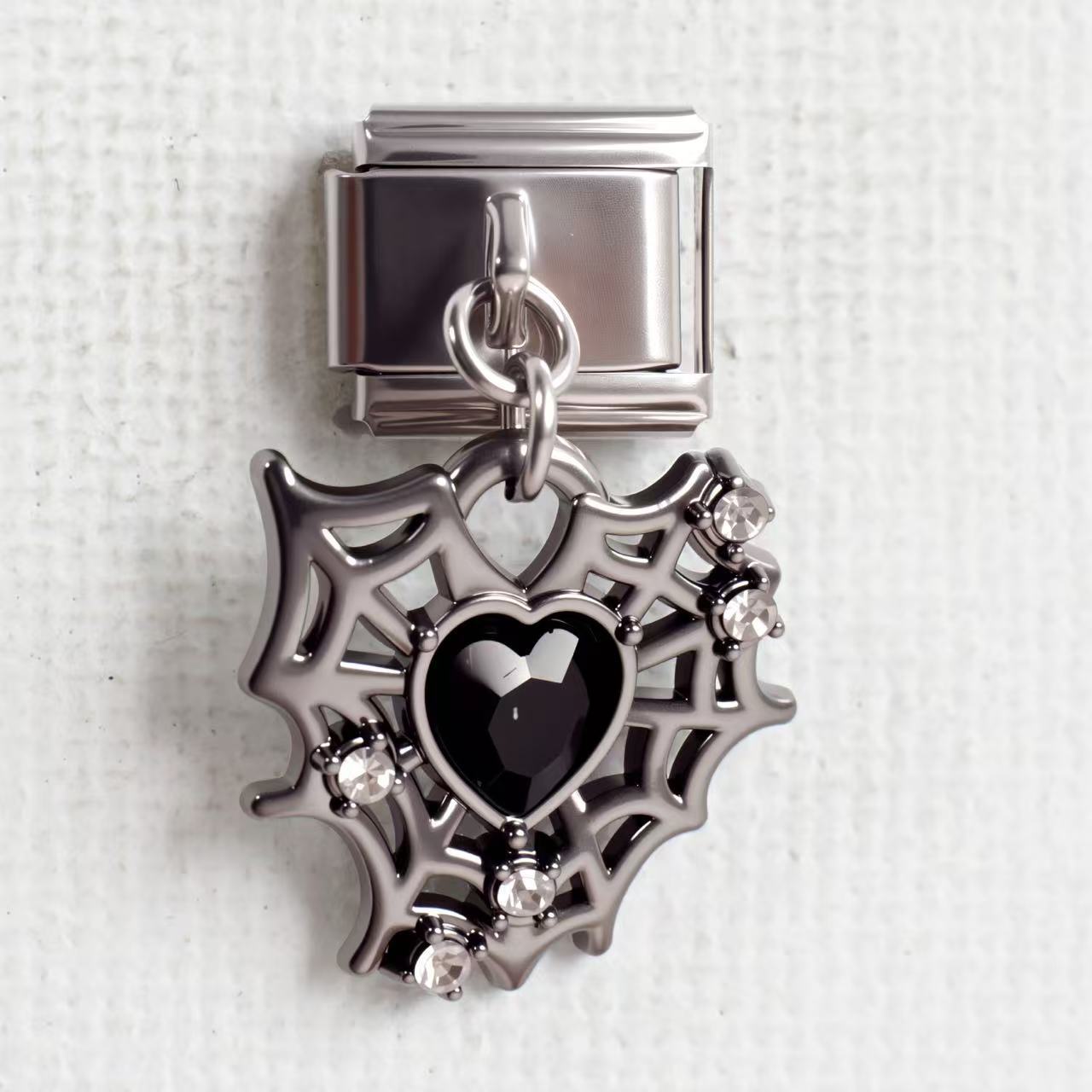 Wholesale 5pcs/pack Makeup &  Accessories Enamel Italian Charms Single Section Creative Stainless Steel Composable Bracelet