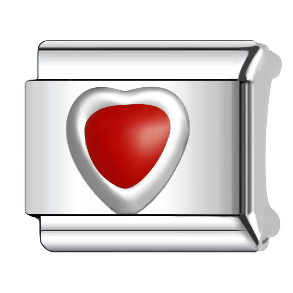 Wholesale Italian Charm Bracelet 9mm DIY Splicing Creative Pattern Stainless Steel Composable Bracelet