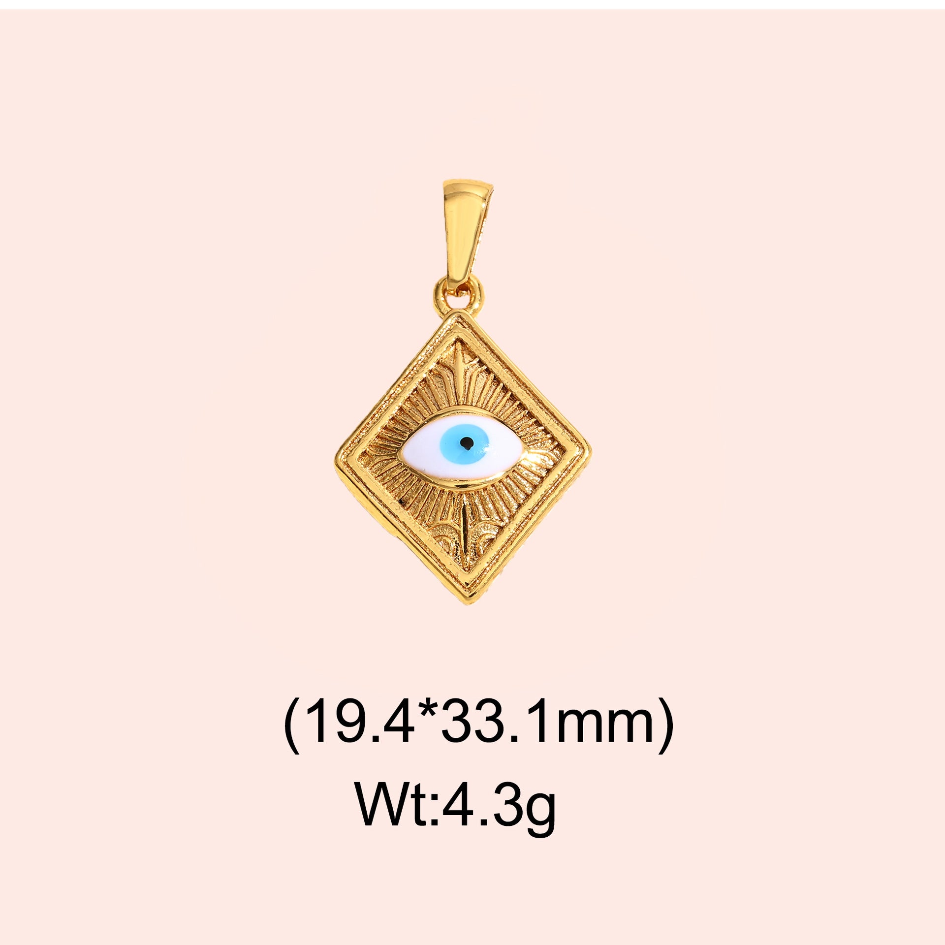 Wholesale Stainless steel vintage devil' s eye necklace pendant