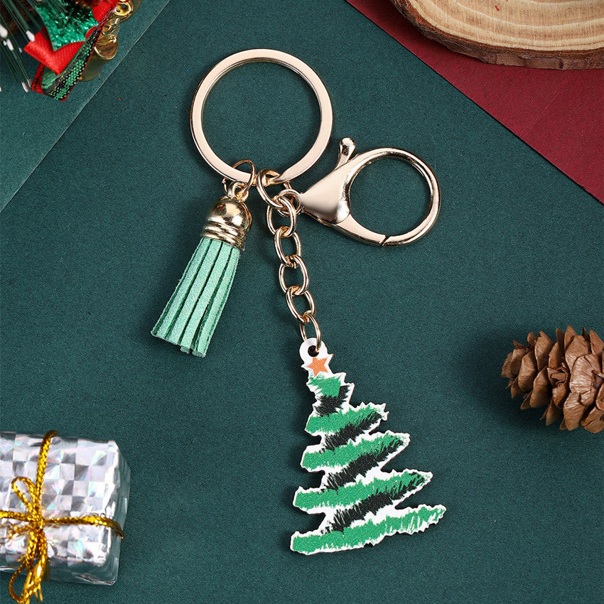 Wholesale Christmas Series Santa Claus Tassel Keychain ACC-KC-RongRui013