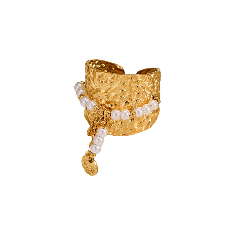 Wholesale  Sunflower  Stainless Steel  Retro Special-Shaped Twisted Sun Ring