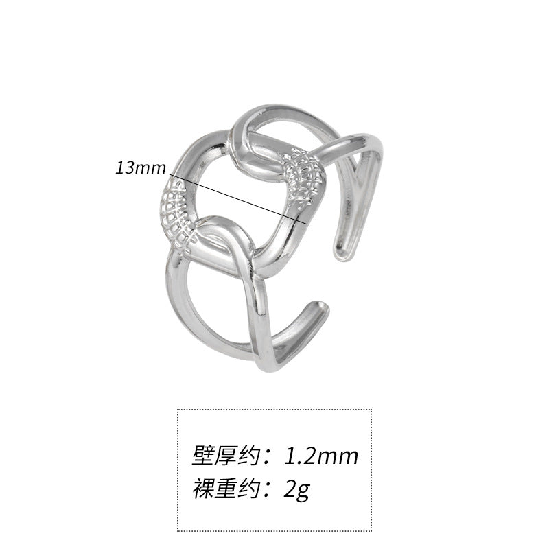 Wholesale titanium steel crown opening non-fading niche ring