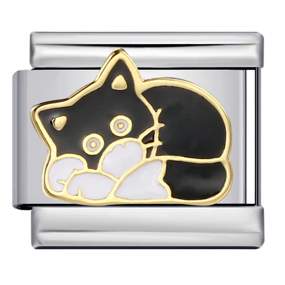 Wholesale Italian Charm Bracelet Animal Pattern DIY Free ing Combination Stainless Steel Composable Bracelet