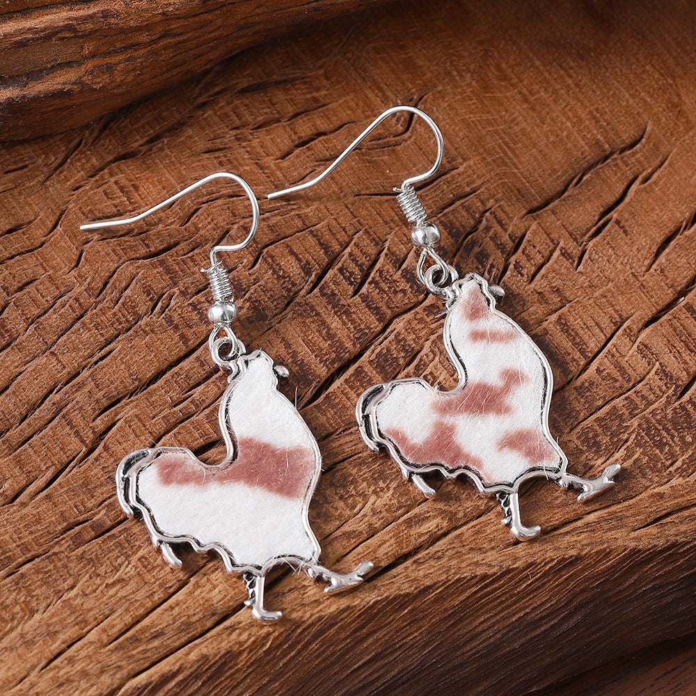 Wholesale Retro Big Cock Animal Earrings
