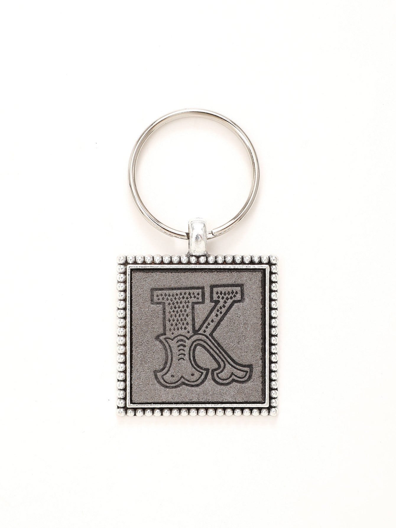 Wholesale 26 Letters Leather Embossed Keychain