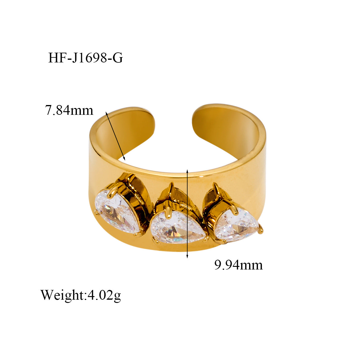 Wholesale Stylish Open Ring Titanium Steel Fashion Accessory for Everyday Wear
