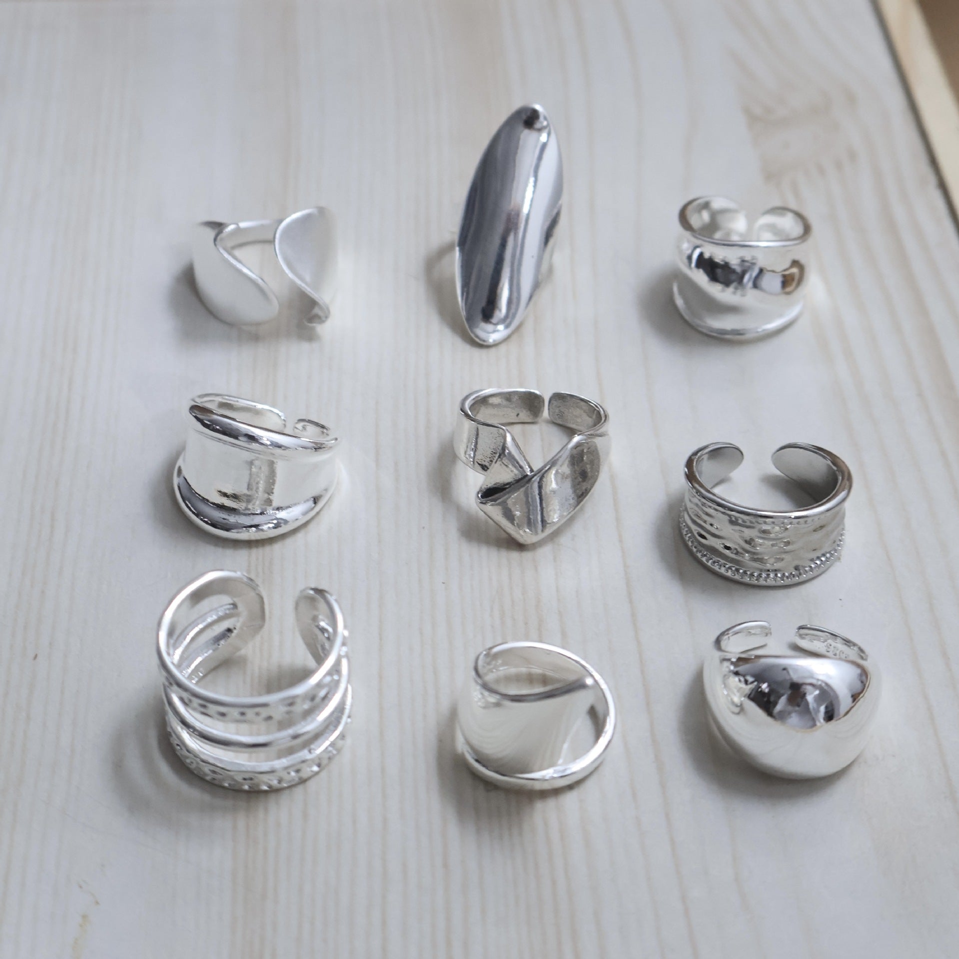 Wholesale  Exaggerated Alien Ring Women's Niche Fashion All-match  Adjustable Open Hollow Ring