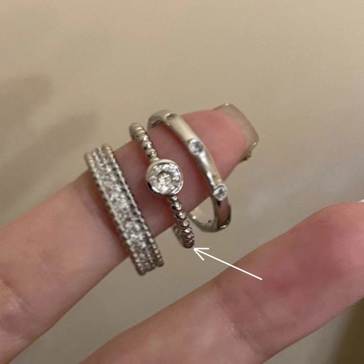 Wholesale Trendy Open Ring Featuring Zircon and Copper Electroplating,  Ideal for Boutique Resale