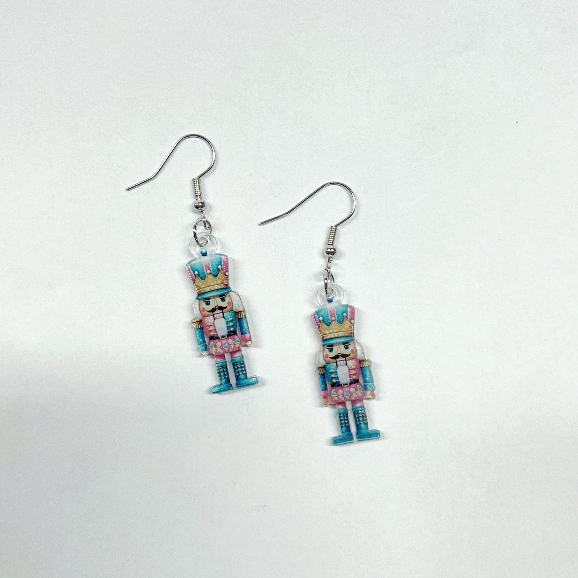 Wholesale Acrylic earrings small soldier flat 2D earrings