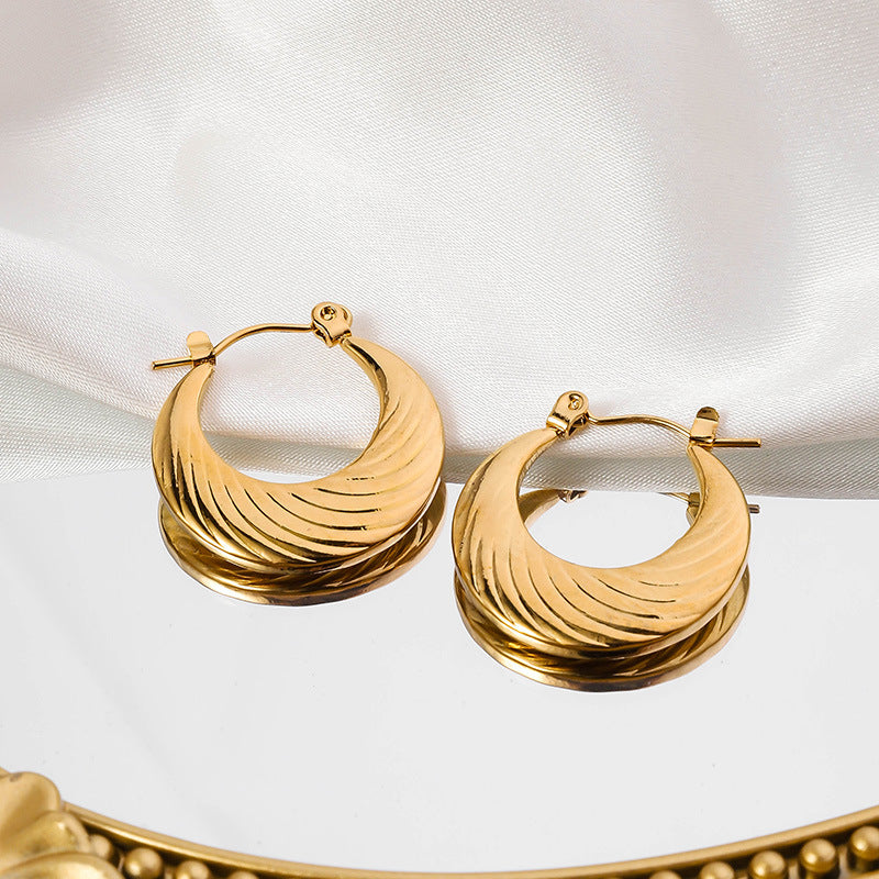 Wholesale Stainless Steel Geometric Irregular Shaped Earrings ACC-ES-RuiX010