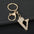 Wholesale  English letters encrusted diamond keychain