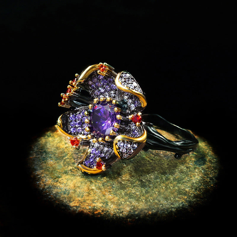 Wholesale  personality flower ring