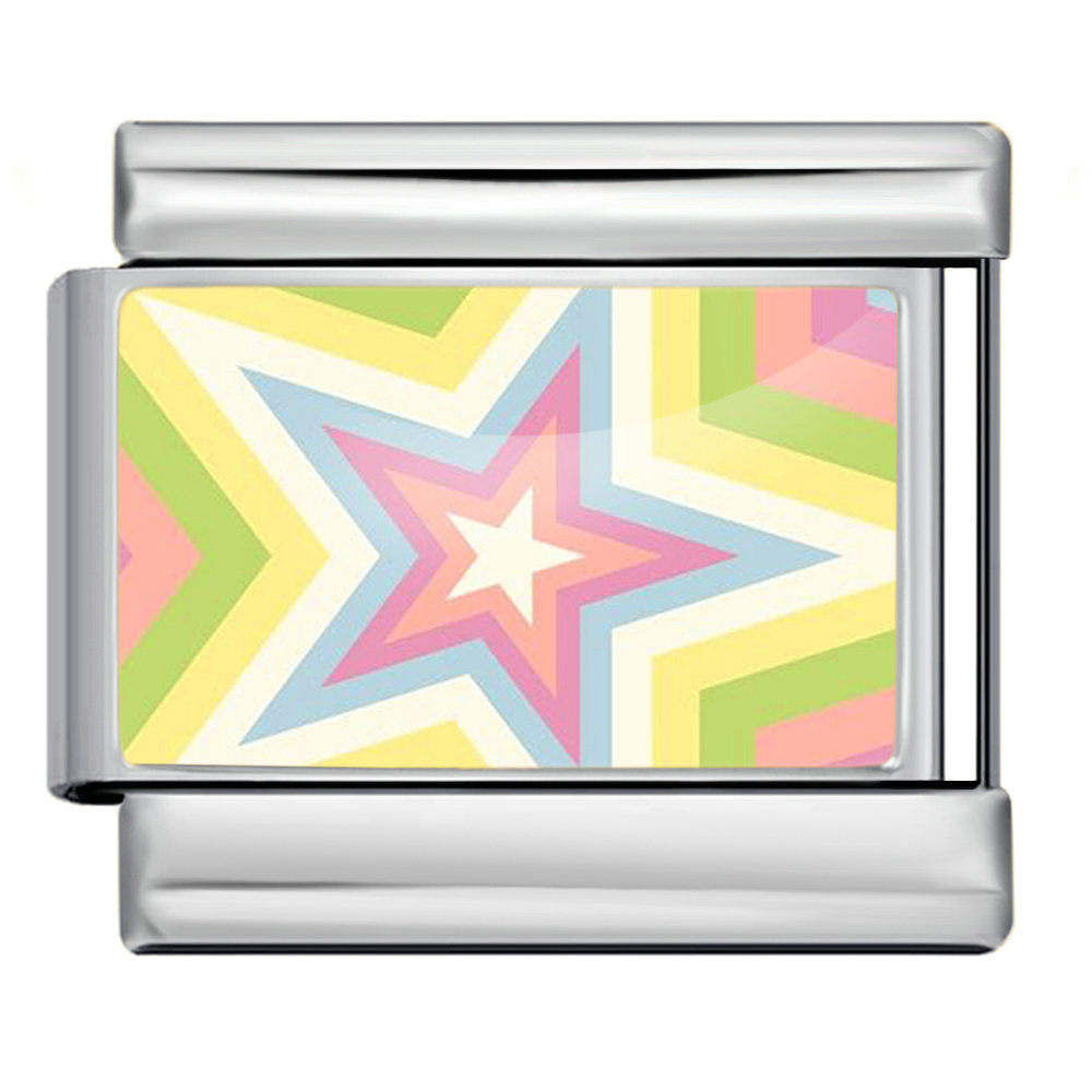 Wholesale 9mm Italian Charm Starter Bracelets DIY square Single Section Creative Stainless Steel Composable Bracelet