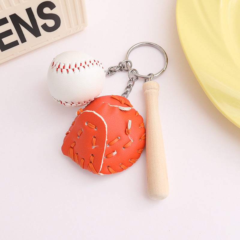 Wholesale  Mini Baseball Three-Piece Keychain