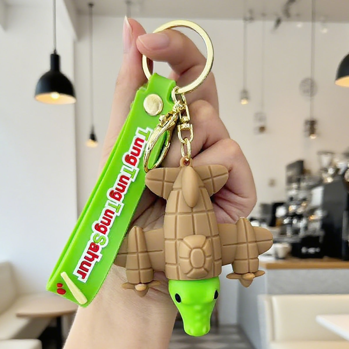 Portachiavi all'ingrosso astratto divertente bastone di legno uomo bigfoot albero bambola ciondolo pendente