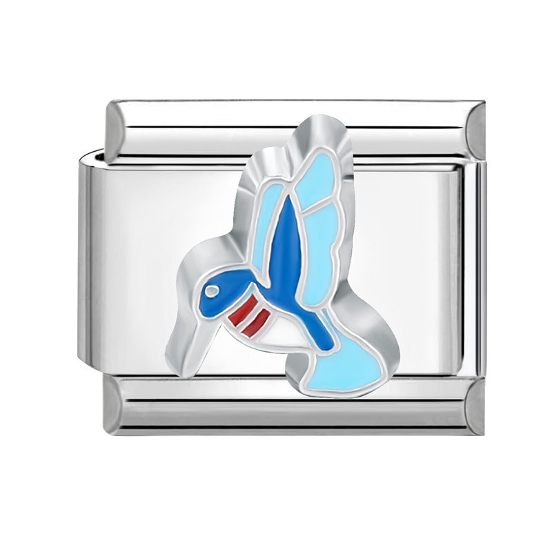 Wholesale Italian Charm Bracelet 9mm DIY Splicing Insect Series Stainless Steel Composable Bracelet