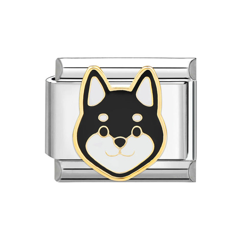 Wholesale 9mm Italian Charm Starter Bracelets DIY square Single Section Creative Stainless Steel Composable Bracelet