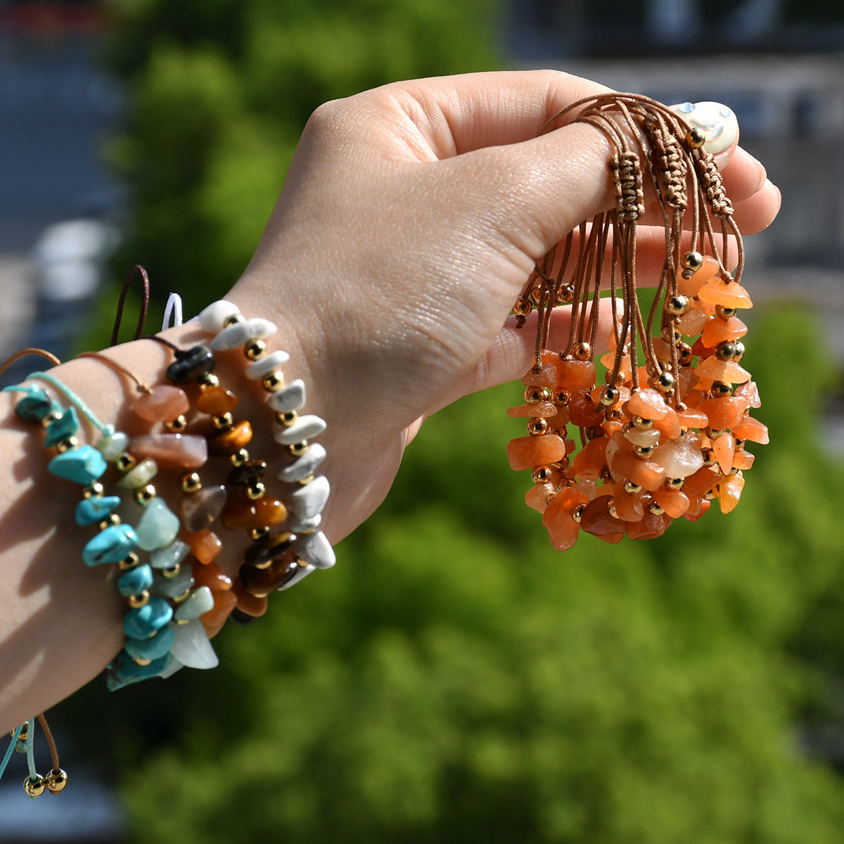 Wholesale Bohemian Colorful Gravel Beaded Bracelet ACC-BT-Youf006