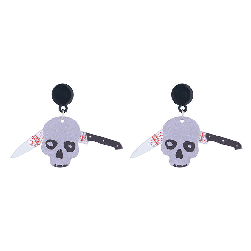 Wholesale Acrylic Horror Halloween Earrings