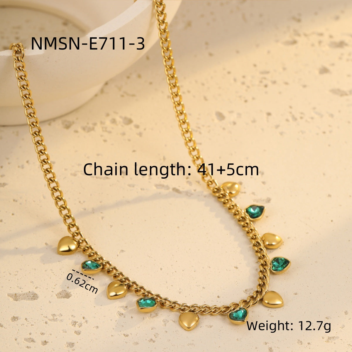 Wholesale  Stainless Steel Color Rhinestone Tassel Necklace