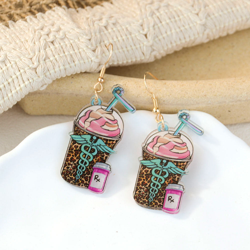 Wholesale Water Cup Acrylic Earrings