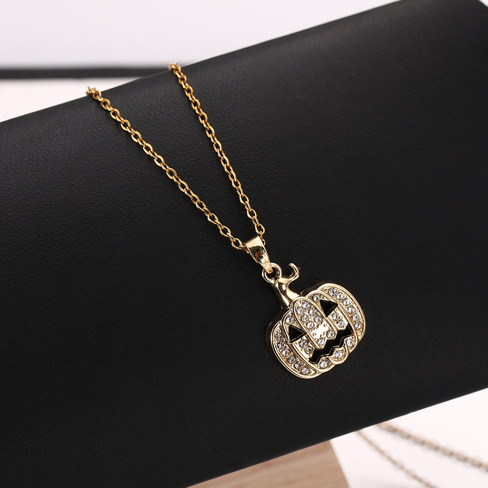 Wholesale Stainless Steel  Cartoon Pumpkin Necklace