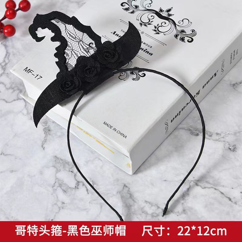 Wholesale   devil funny headband suit creative devil  web wizard hat four-piece set