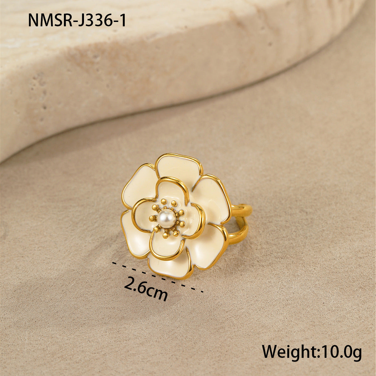 Wholesale  camellia oil drop flower necklace stainless steel ring earrings