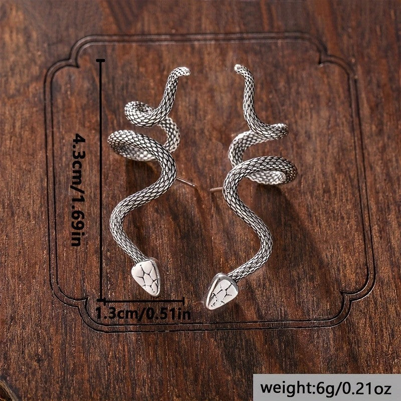 Wholesale  creative personality snake winding earrings