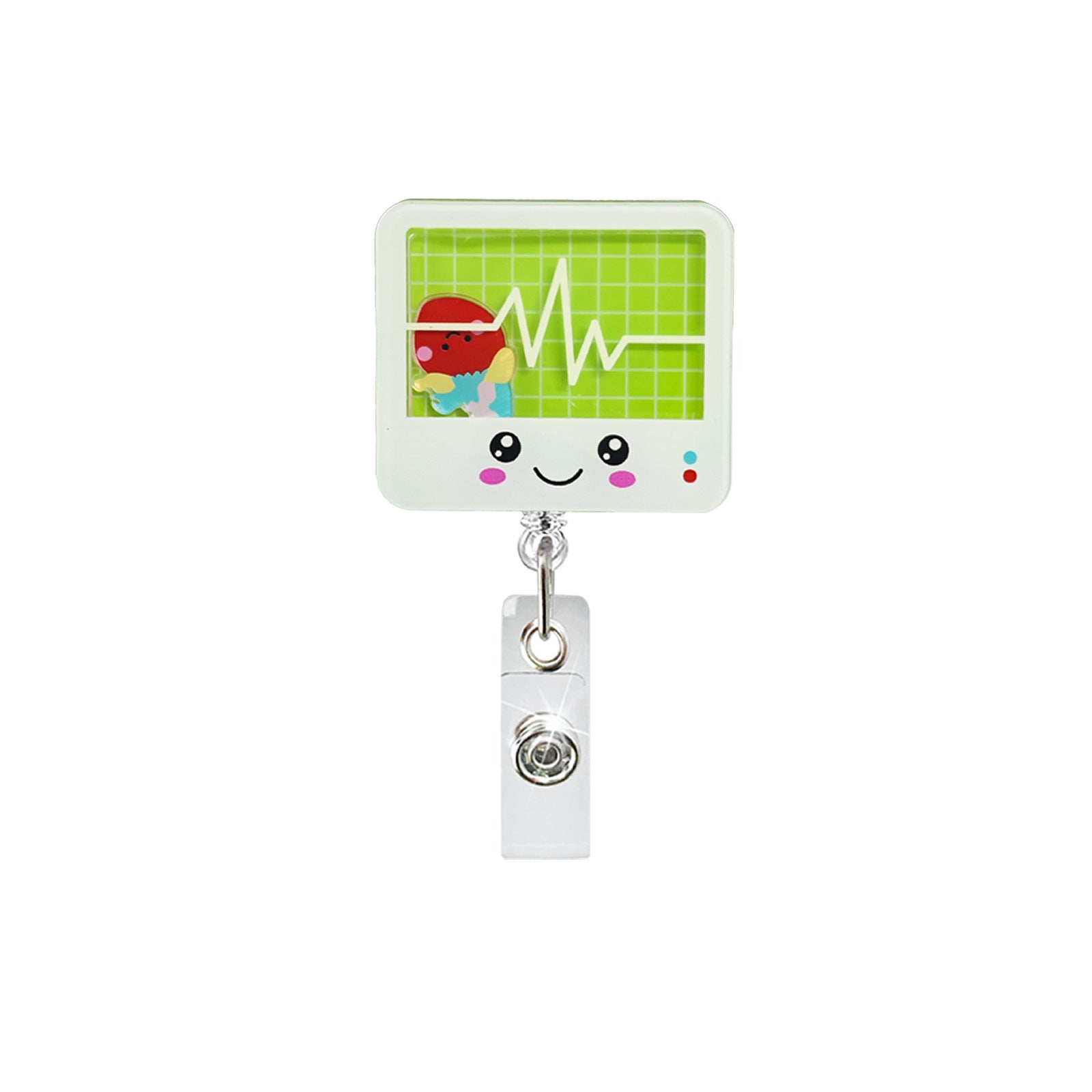 Wholesale Trendy Acrylic Badge Reel Retractable Clip for ID Badges