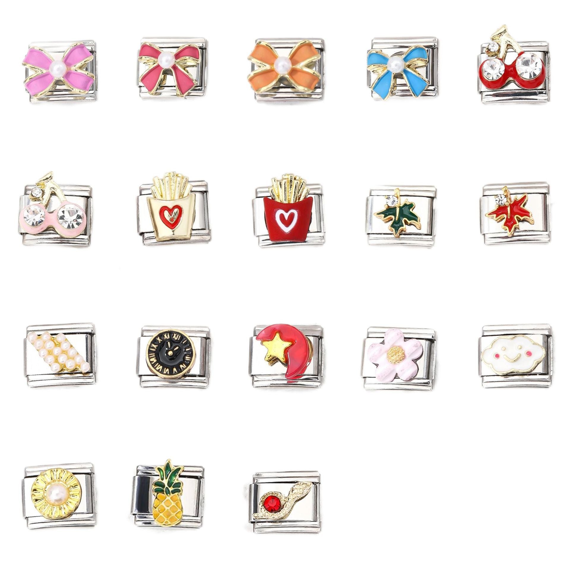 Wholesale 10pcs Italian Charm Bracelet 9mm DIY Splicing Cute Creative Stainless Steel Composable Bracelet