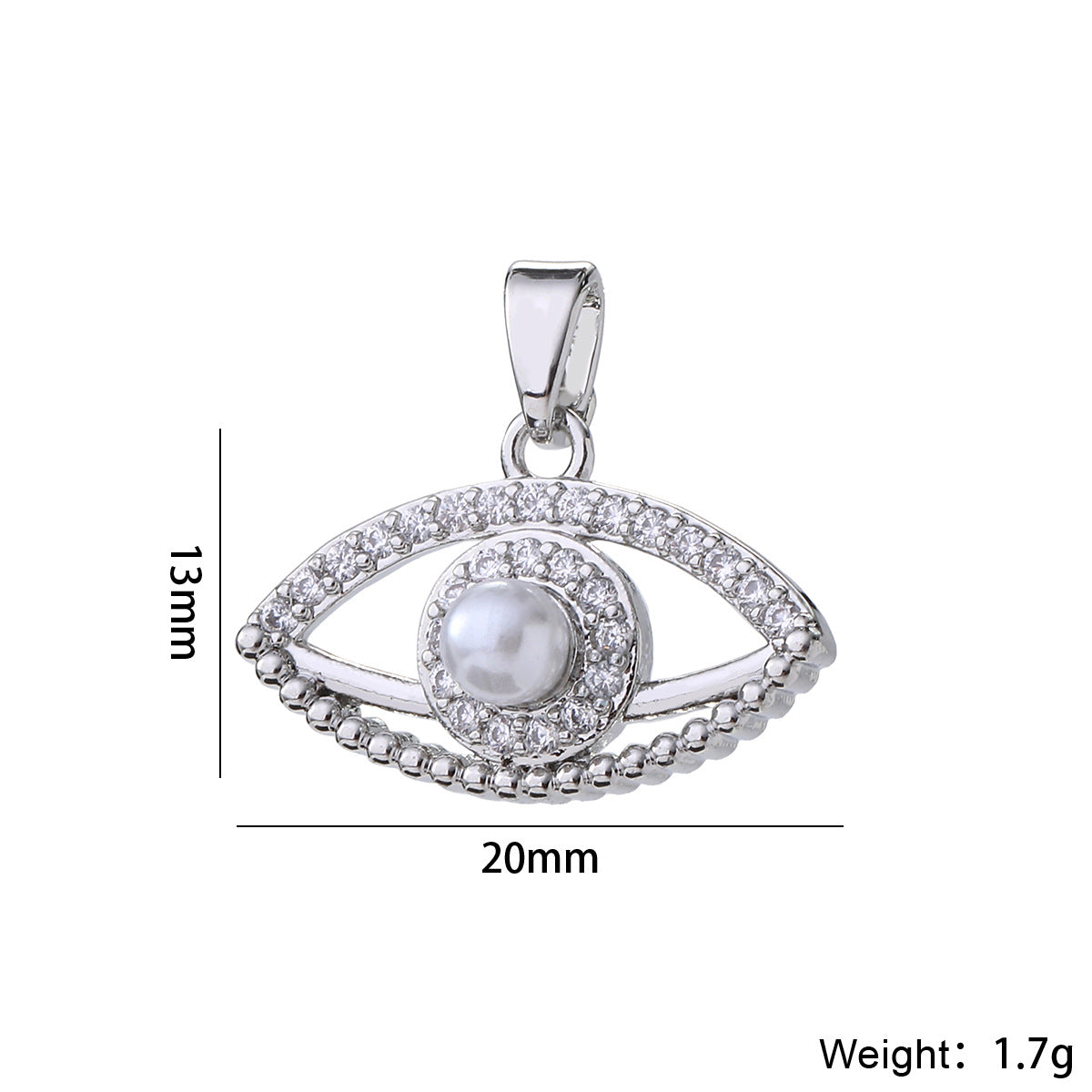 Wholesale Evil Eye Pendant 14K Gold Plated Brass DIY Jewelry Making Fashion Accessory Gift