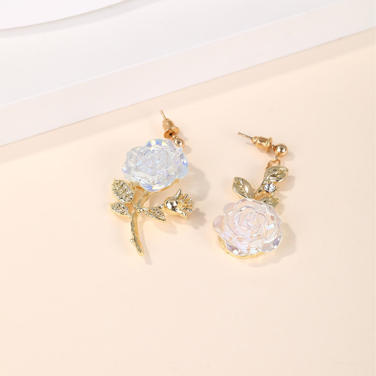 Wholesale  Ladies Golden Rose Earrings