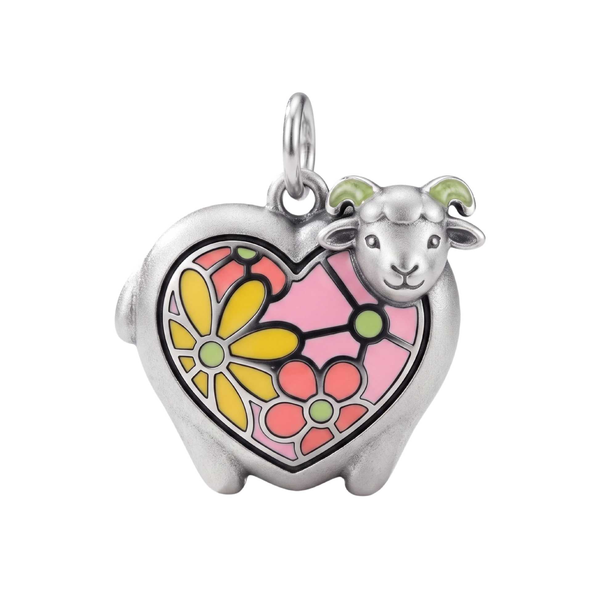 Wholesale Cute Sheep Pendant Necklace Charm Stainless Steel 18K Electroplated DIY Jewelry Accessory For Women Boutique Resale