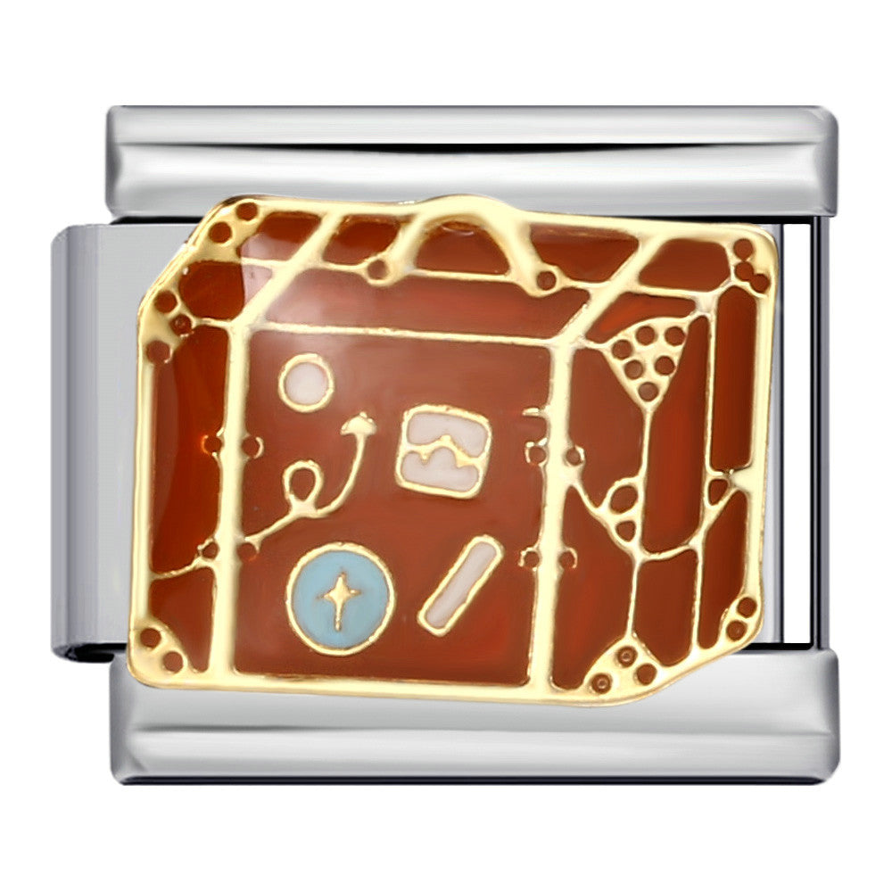 Wholesale Italian Charm Bracelet DIY Splicing  drop oil  Stainless Steel Composable Bracelet