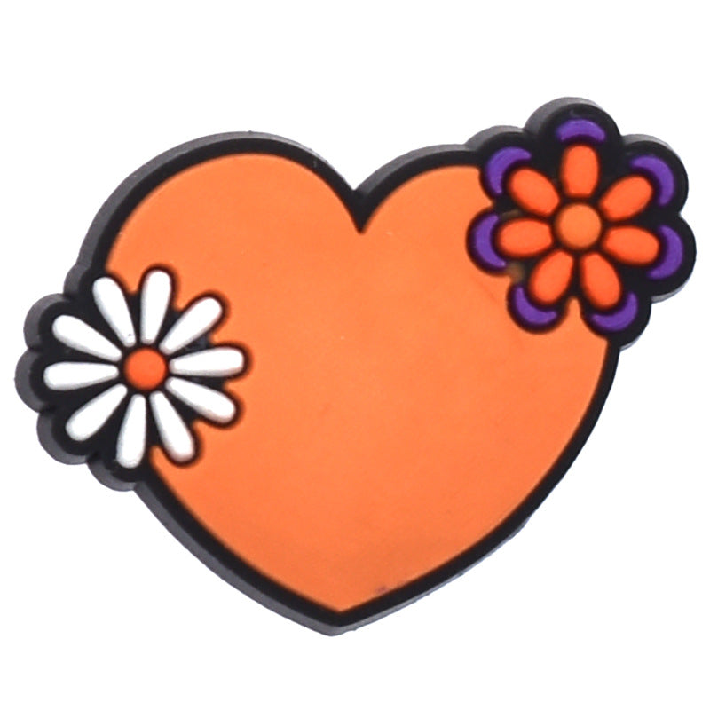 Wholesale  100pcs Random Rainbow Flowers Shoes Accessories Shoes Charms