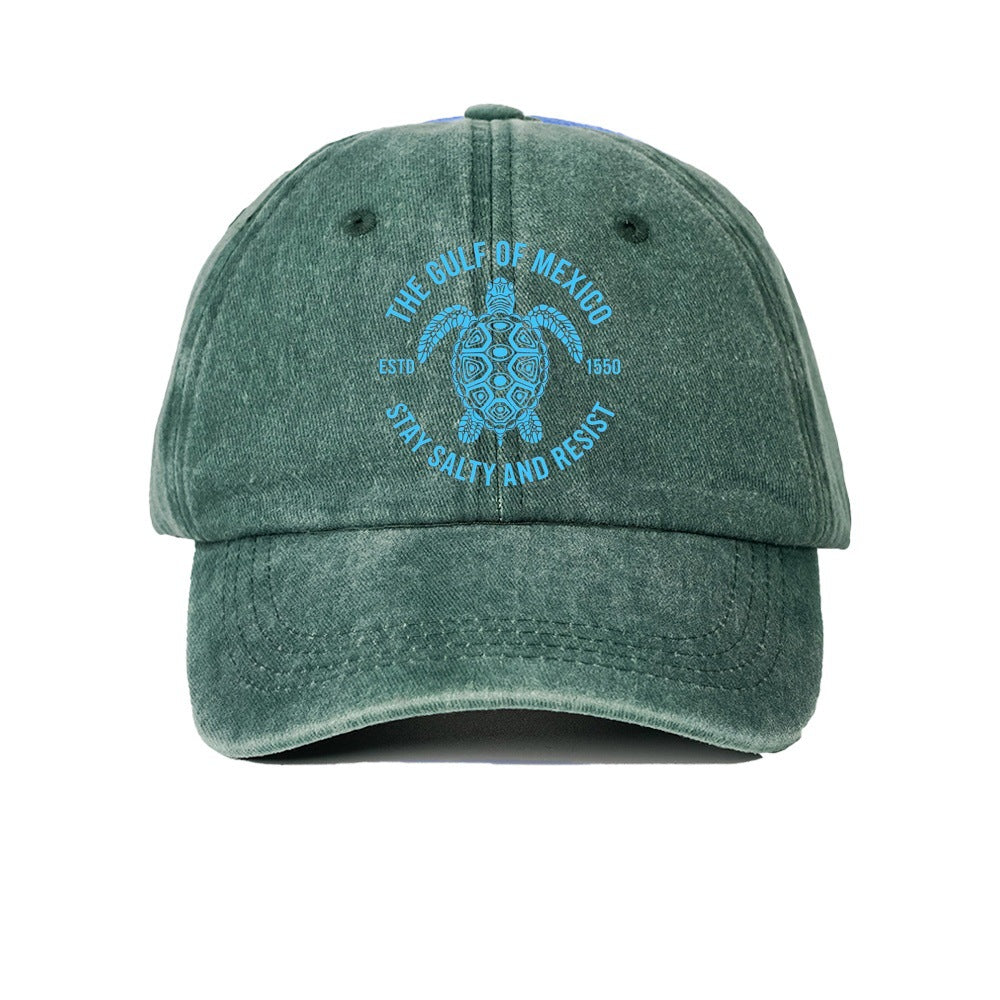 Wholesale Denim Peaked Cap Round Top Embroidered Cotton Baseball Cap