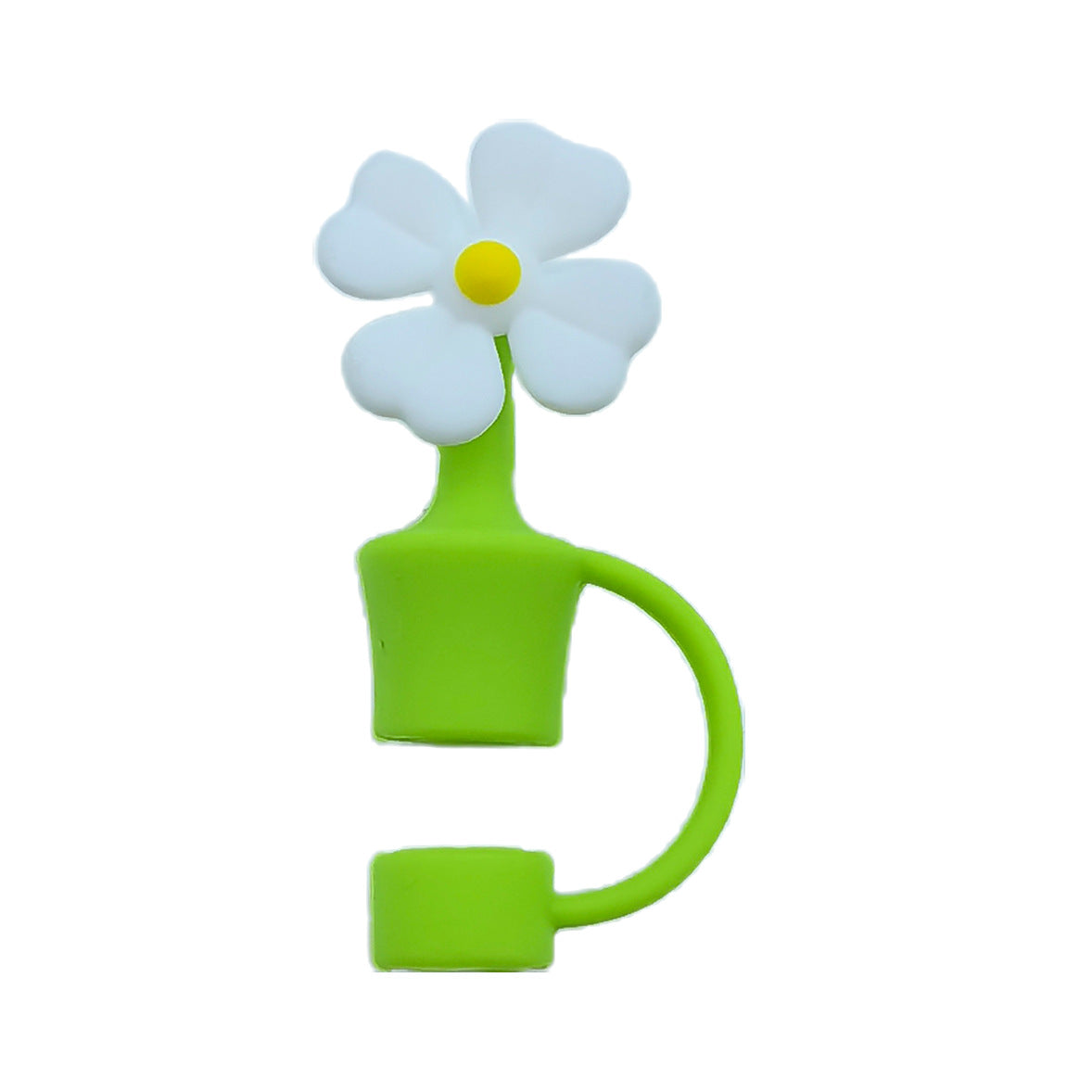 Wholesale 10pcs Flowers 10mm PVC Soft Straw Tube Cap