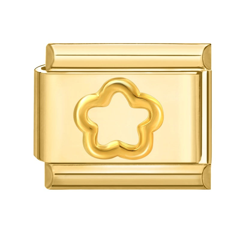 Wholesale Italian Charm Bracelet 9mm DIY Creative Gold Base Stainless Steel Composable Bracelet