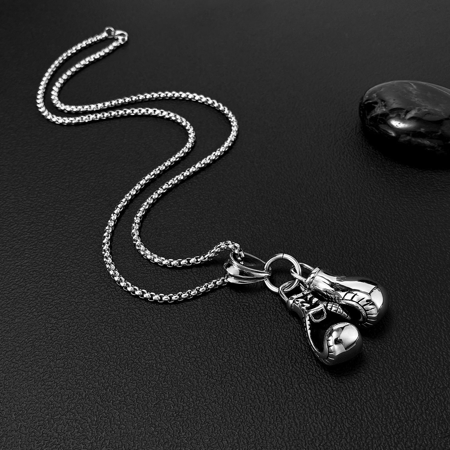 Wholesale Punk Style Fist Titanium Steel Necklace