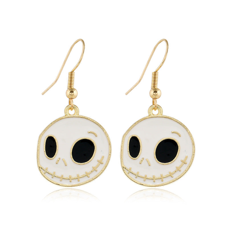 Wholesale   Creative Personalized Event Skull Alloy Earrings
