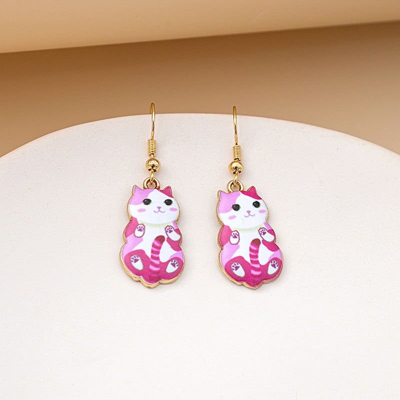 Wholesale Funny Cartoon Cute Kitten Earrings ACC-ES-MDD052
