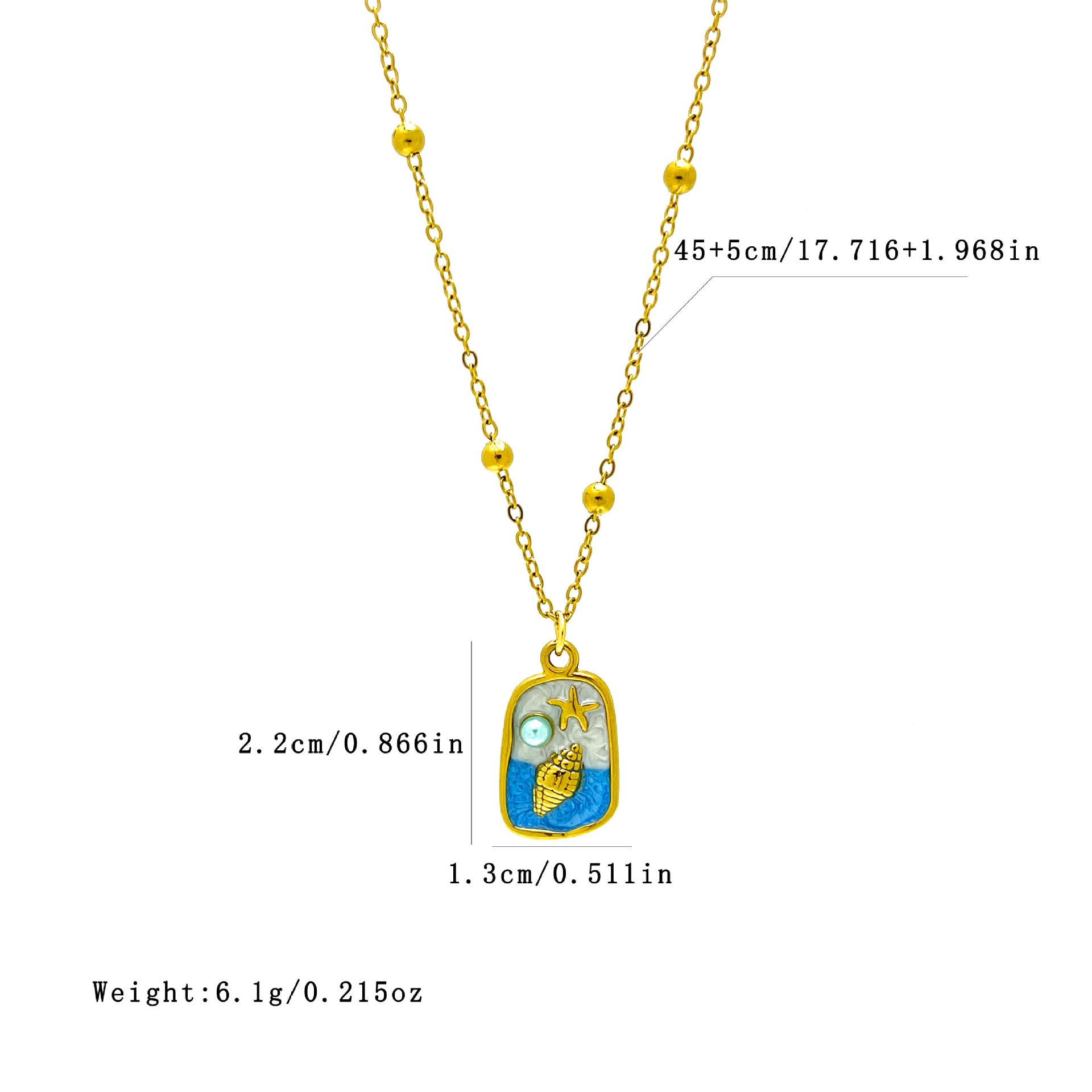 Wholesale titanium steel  colorfast oil-drop pattern Necklace