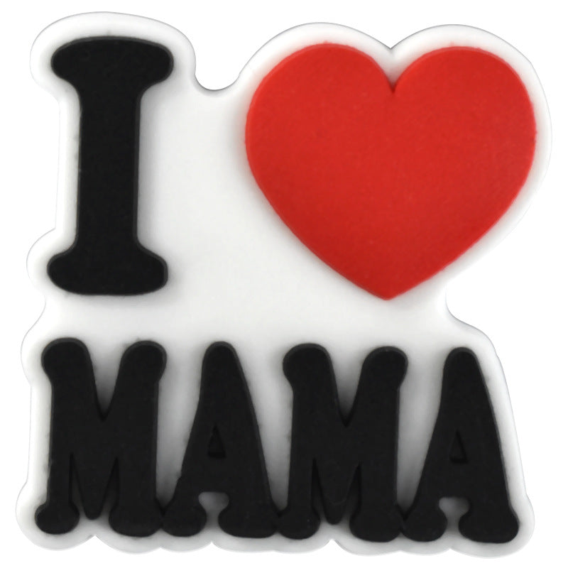 Wholesale Random 100pcs Super Parents Shoe Buckle Father's Day Decoration Shoes Charms Mother's Day ACC-SC-RYY031