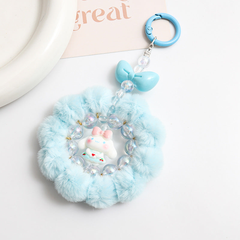 Wholesale Cartoon  Colorful Ins  Handmade Beaded Acrylic  Keychain  ACCVIP