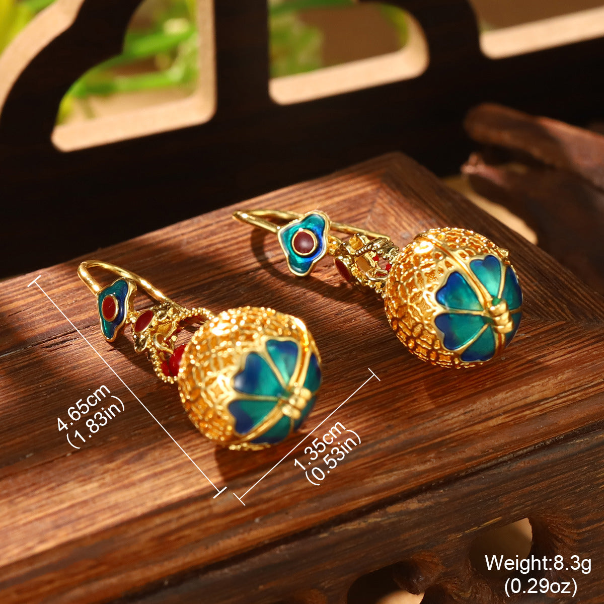 Wholesale Butterfly Pattern Pearl Drop Oil Gradient Flower Necklace Ring Earring Set