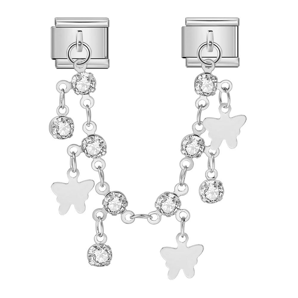 Wholesale  Italian Charm Bracelet 9mm DIY Butterfly Star Shape   Creative Stainless Steel Composable Bracelet