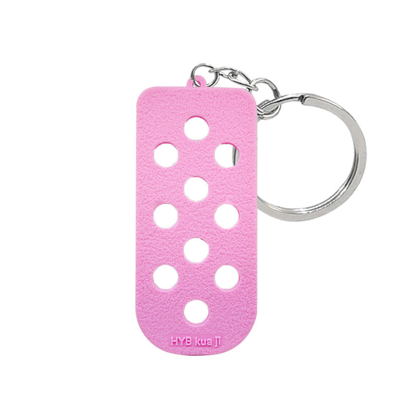 Wholesale 5pcs Luminous Fluorescent PVC Hole Keychains ACC-KC-KuaJi001